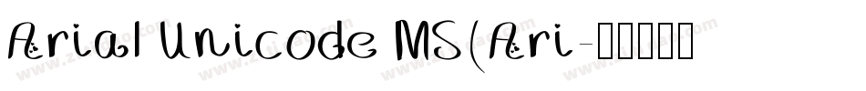 Arial Unicode MS(Ari字体转换